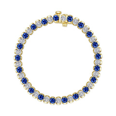 Aria Half-Bezel Sapphire Tennis Bracelet