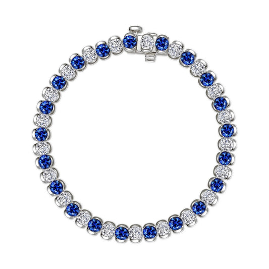 Aria Half-Bezel Sapphire Tennis Bracelet