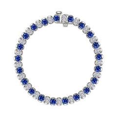 Aria Half-Bezel Sapphire Tennis Bracelet
