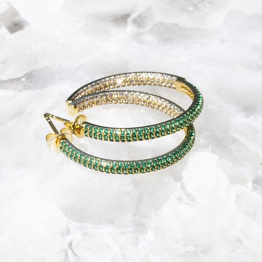 Ombre Pave Hoops