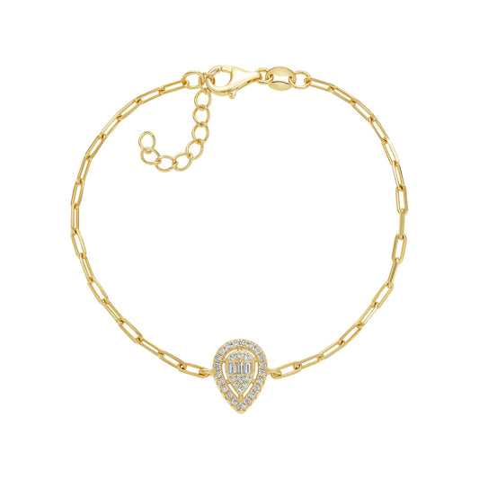 Baguette Teardrop Bracelet