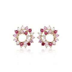 Colored Inner Twirl Studs