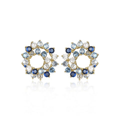 Colored Inner Twirl Studs