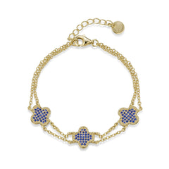 Double Chain Clover Bracelet