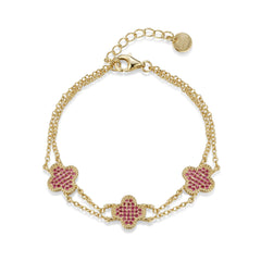 Double Chain Clover Bracelet