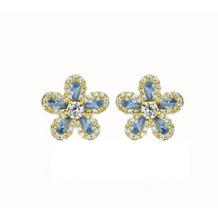 Dainty Colored Floral Studs