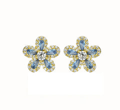 Dainty Colored Floral Studs