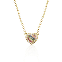 Rainbow Heart Necklace