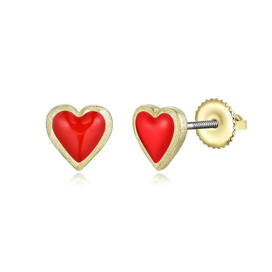 Mini Red Screw Back Studs