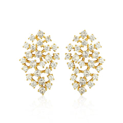 Wide Scattered Drop Earrings