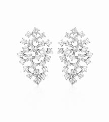 Wide Scattered Drop Earrings