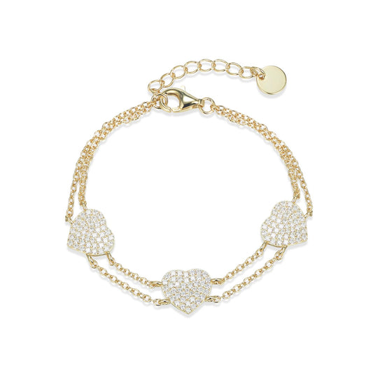 Double Strand Heart Bracelet