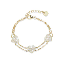 Double Strand Heart Bracelet