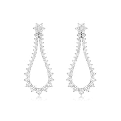Floral Open Tennis Earrings