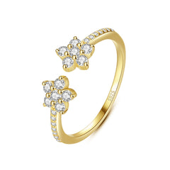 Twin Flower Open Ring