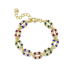 Ribbed Enamel Bracelet