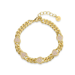 Chunky Side Heart Bracelet