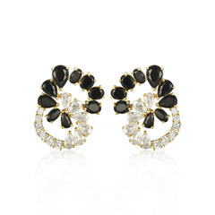Black Intertwined Earrings