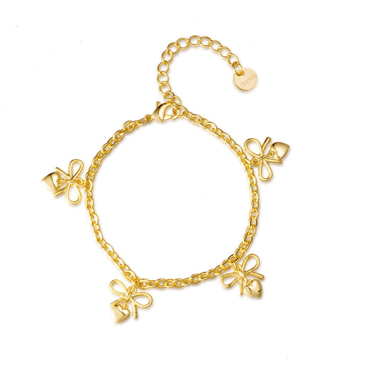 Bow Heart Mixed Bracelet