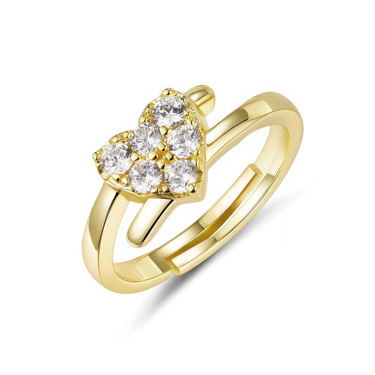 Overlap Heart Ring