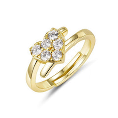 Overlap Heart Ring