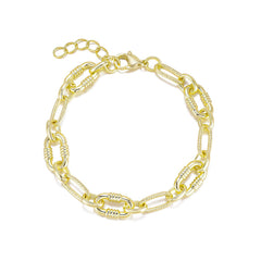 Ribbed Gold Bracelet