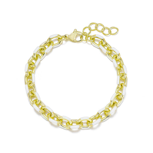 Enamel Link Bracelet