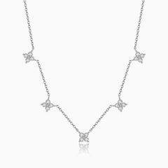 Four Point Floral Necklace