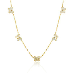 Pave Butterfly Necklace