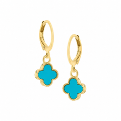 Beaded Clover Charm Earring