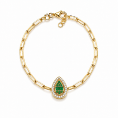 Baguette Teardrop Bracelet