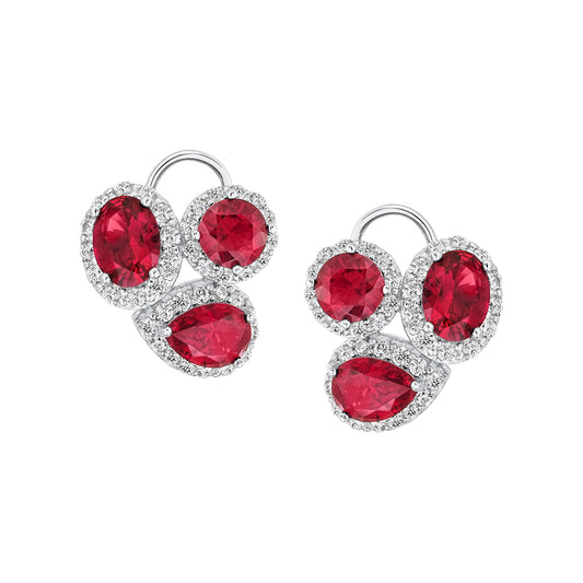 Mixed Shape Trio Stud Earrings