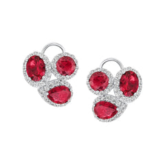 Mixed Shape Trio Stud Earrings