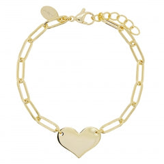 Shiny Heart Link Bracelet