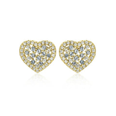 Cluster Filled Heart Studs