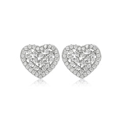 Cluster Filled Heart Studs