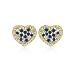 Cluster Filled Heart Studs