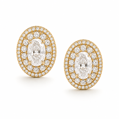 Oval Radiance Stud Earrings