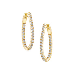 Oval Teardrop Hoops