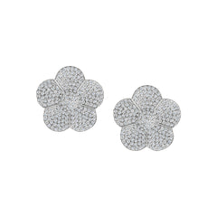Oversized Pave Floral Studs