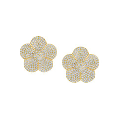 Oversized Pave Floral Studs