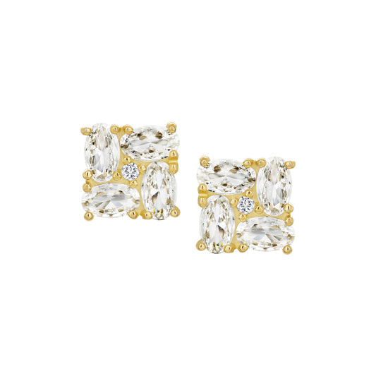 Squared Swirl Studs