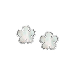 Classic Floral Stone Studs