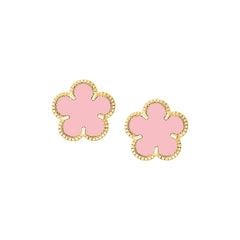 Classic Floral Stone Studs