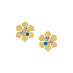 Floral Three Stone Stud