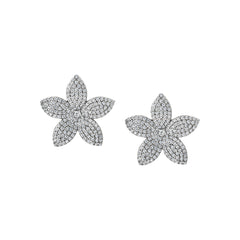 Pave Floral Studs