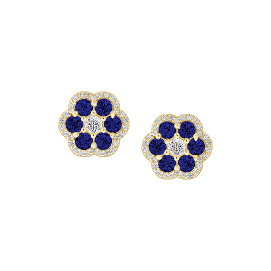 Floral Cluster Stud Earrings