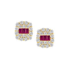 Squared Baguette Studs