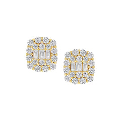 Squared Baguette Studs