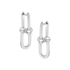 Intertwined Link Hoop Earrings